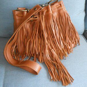 McFadin fringe leather shoulder crossbody bag